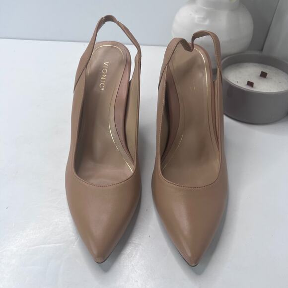 Vionic Adalena Leather Slingback Dress Pump Camel Suede Women's US 11 Tried On - Picture 2 of 10